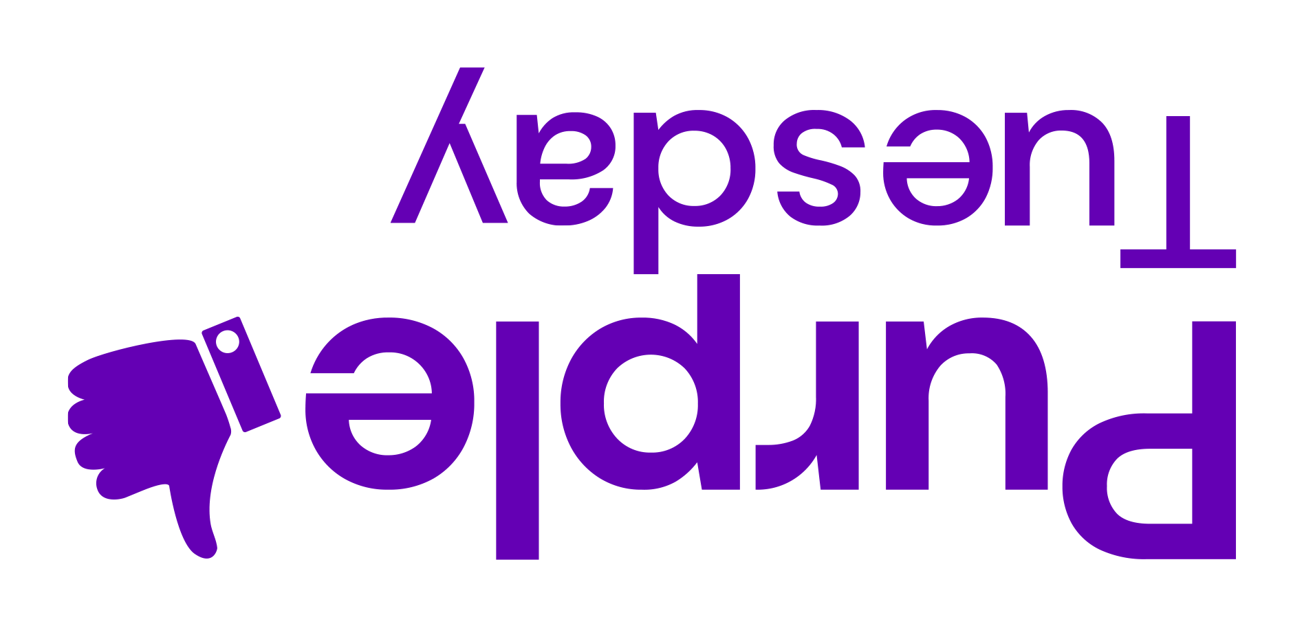 Upside down Purple Tuesday logo