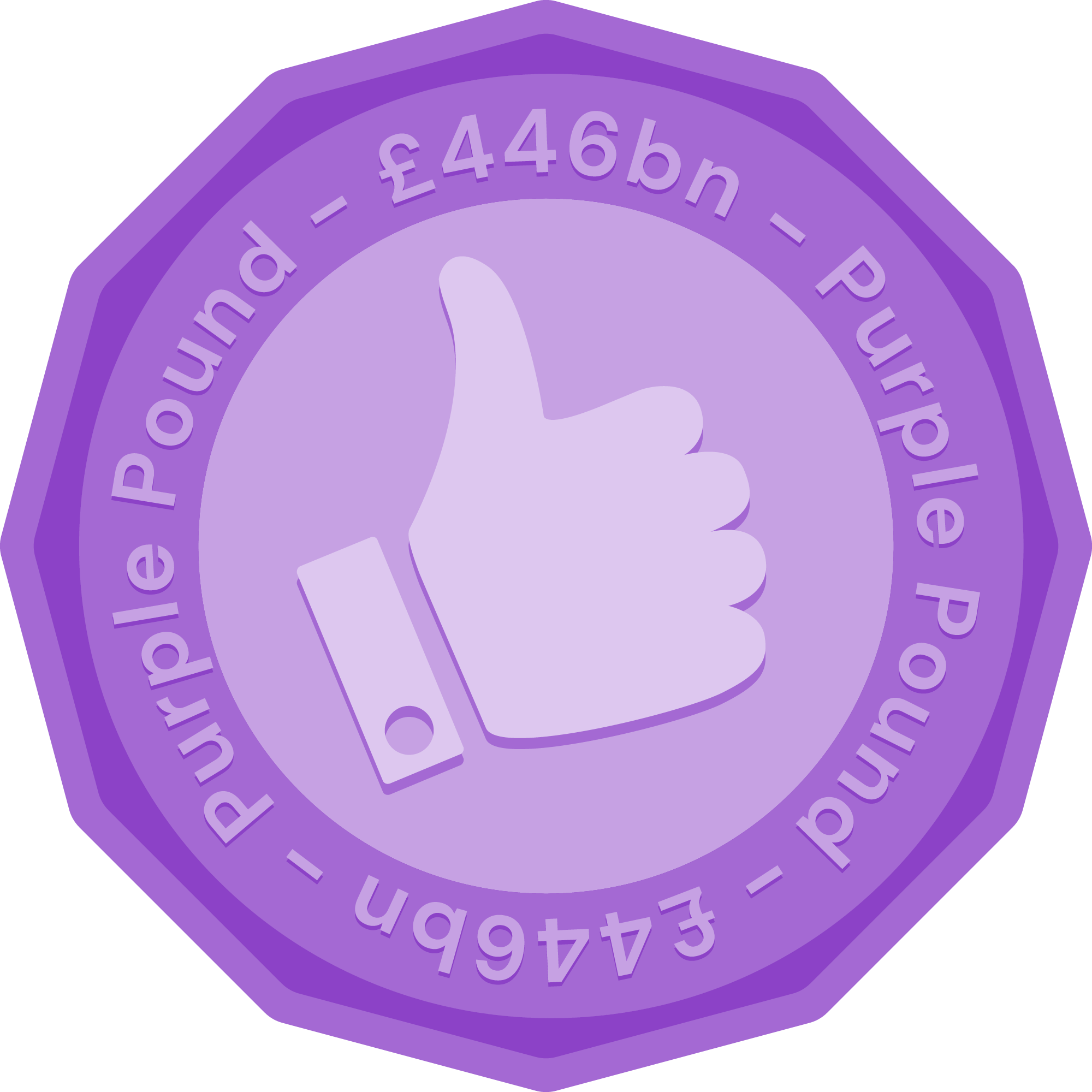Purple Pound £446bn Logo